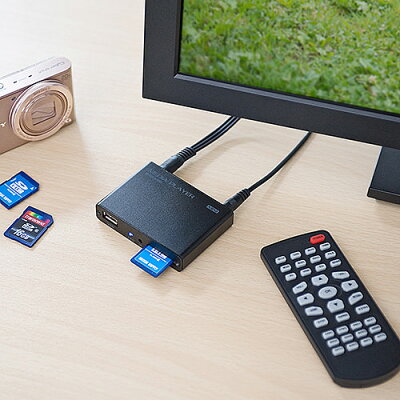 メディアプレーヤー MP4FLVMOV対応 USBメモリSDカード対応(400-MEDI020)